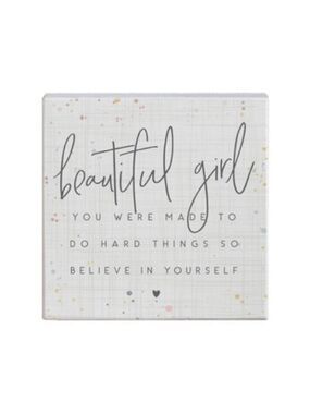 Altar’d State Beautiful Girl Inspirational Art Decor Block Wood Sign Farmhouse